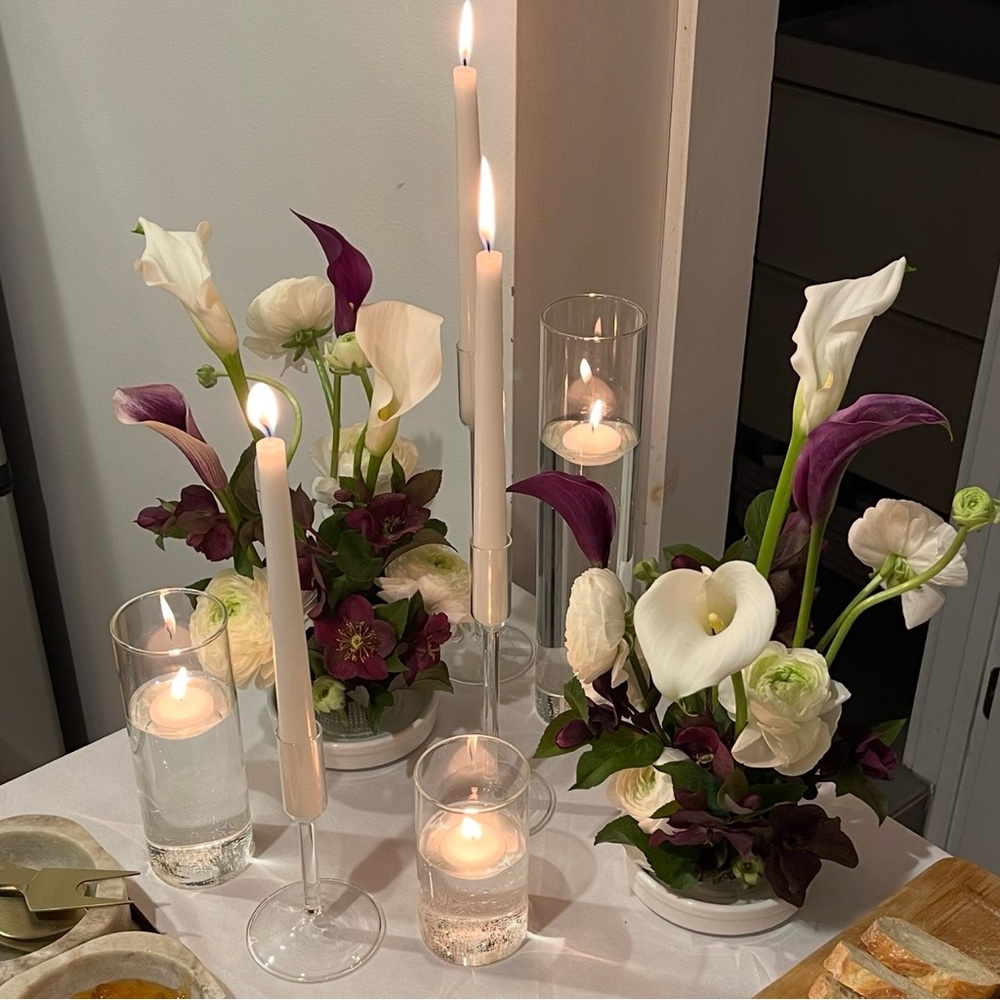 Glass Candle Holder Set of 4